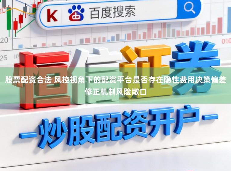 股票配资合法 风控视角下的配资平台是否存在隐性费用决策偏差修正机制风险敞口