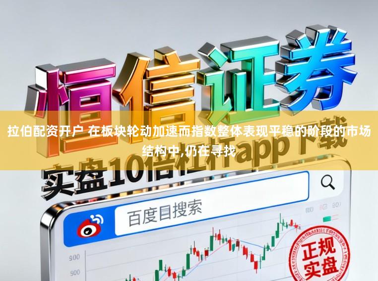 拉伯配资开户 在板块轮动加速而指数整体表现平稳的阶段的市场结构中,仍在寻找